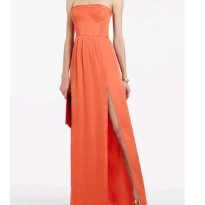 BCBGMaxAzaria Enyas Strapless Bustier Coral Dress